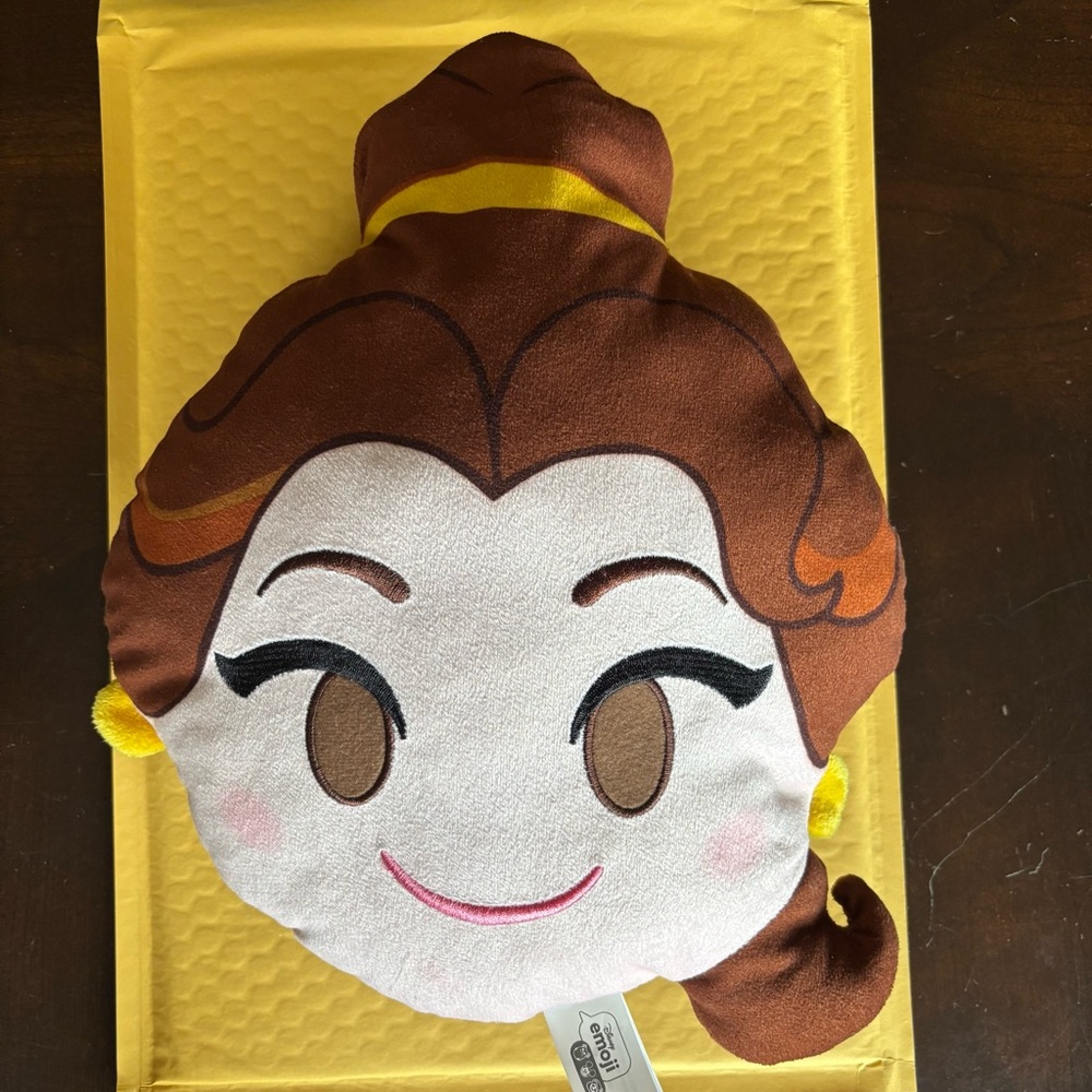 Disney Princess Emoji Beauty and the Beast Belle Pillow Plush 13”